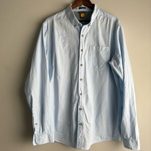 Eddie Bauer Classic Fit Button-Down Shirt XL Tall Light Blue